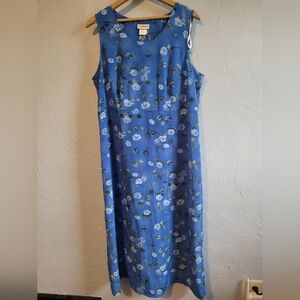 VINTAGE 90S Lace-up Back Midi Dress
